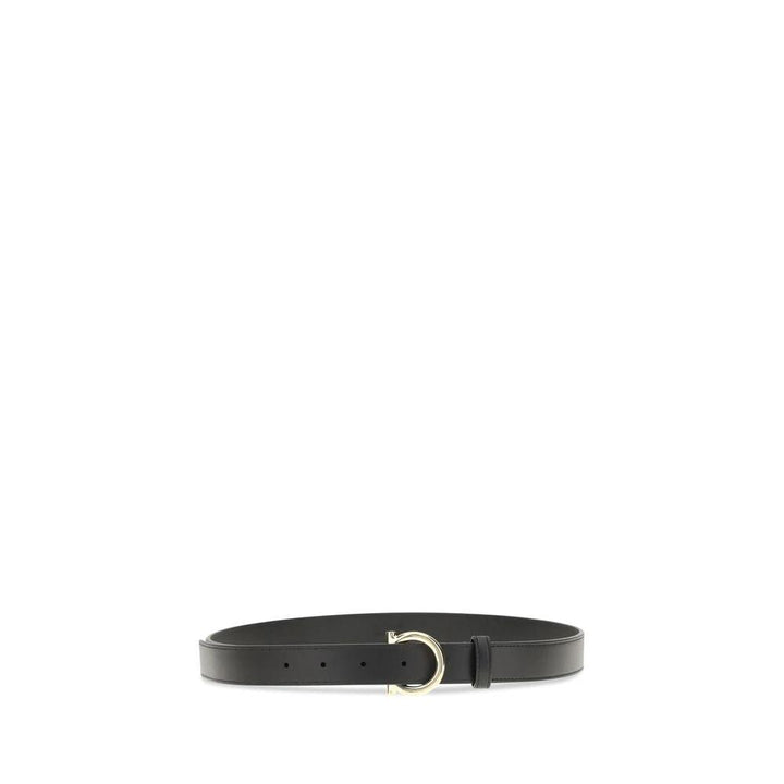 Ferragamo Sample Sale Ferragamo Black Calf Leather Bos Taurus Regular Belt - | Designer outlet