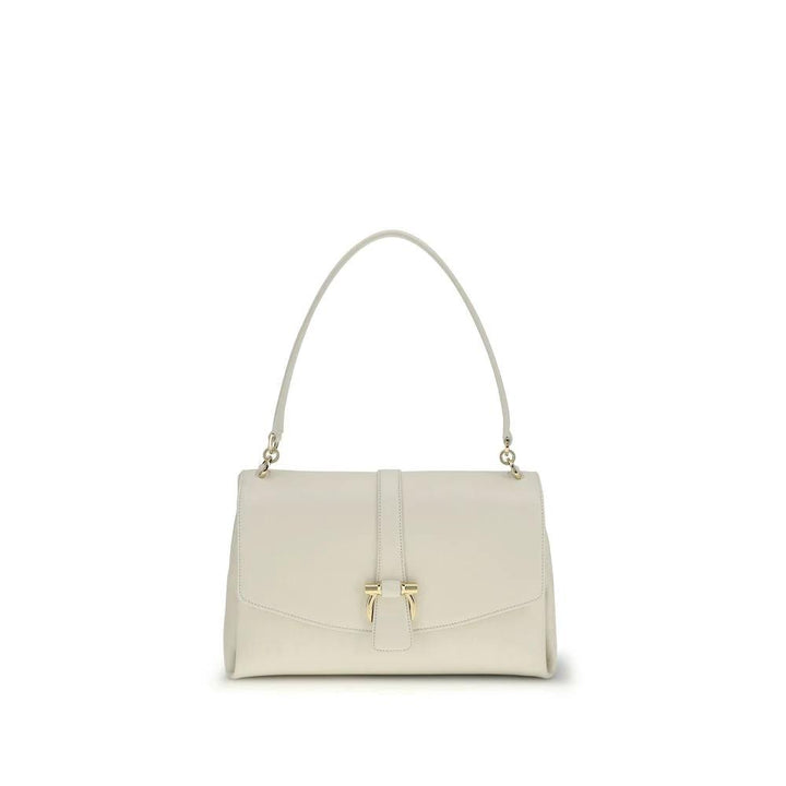 Ferragamo Sample Sale Ferragamo White Calf Leather Bos Taurus Shoulder Bag - | Designer outlet