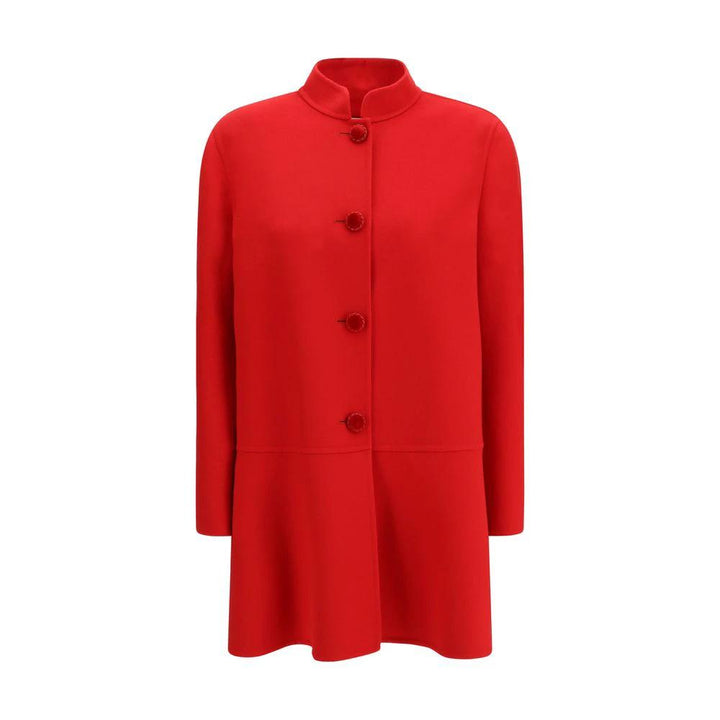 Valentino Sample Sale Valentino Multicolor Fleece Wool Coat - | Designer outlet