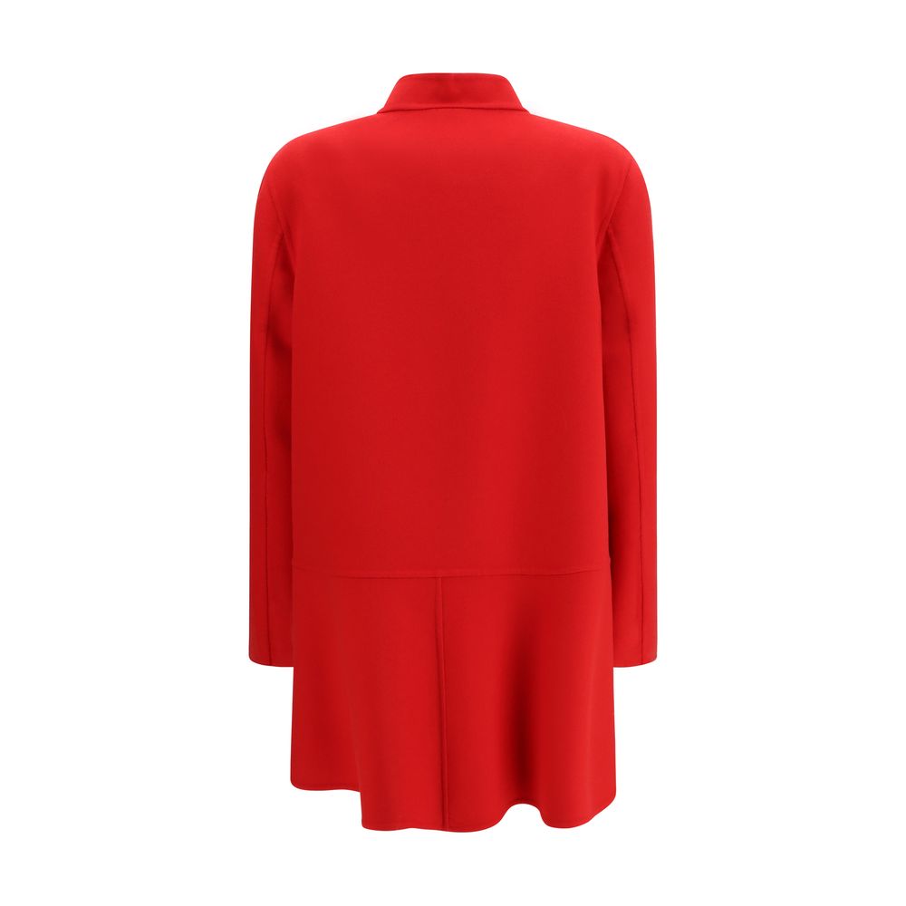 Valentino Multicolor Fleece Wool Coat