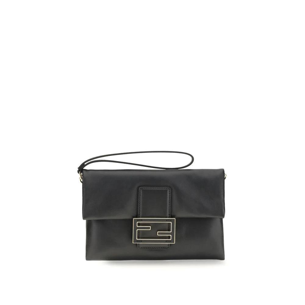 Fendi Sample Sale Fendi Black Calf Leather Bos Taurus Clutch Bag - | Designer outlet