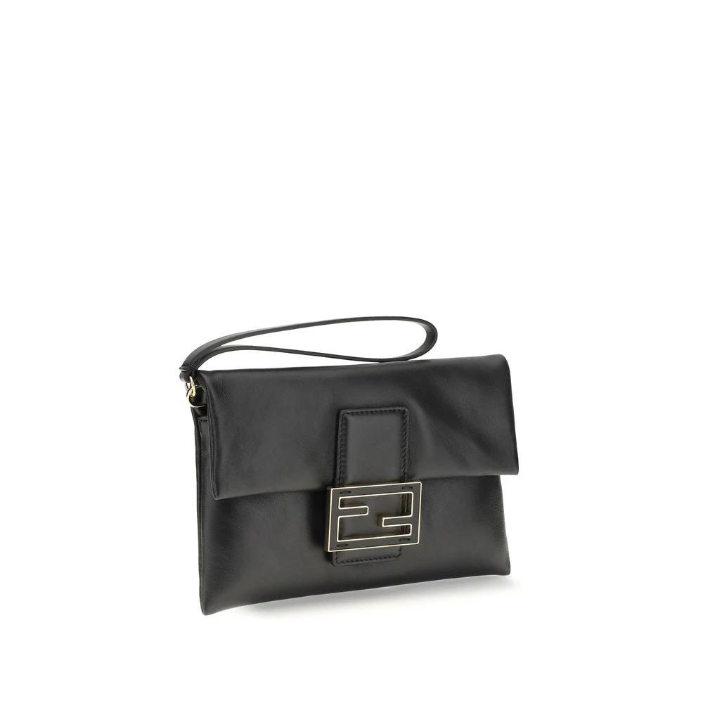 Fendi Sample Sale Fendi Black Calf Leather Bos Taurus Clutch Bag - | Designer outlet