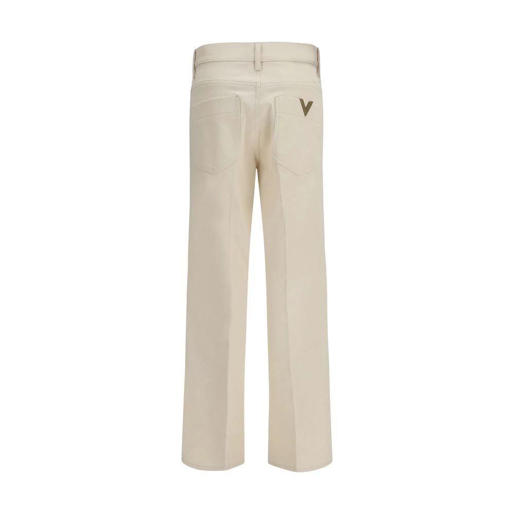 Valentino Sample Sale Valentino Beige Cotton Flared Jeans - | Designer outlet