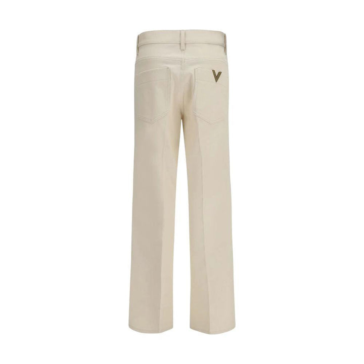 Valentino Sample Sale Valentino Beige Cotton Flared Jeans - | Designer outlet