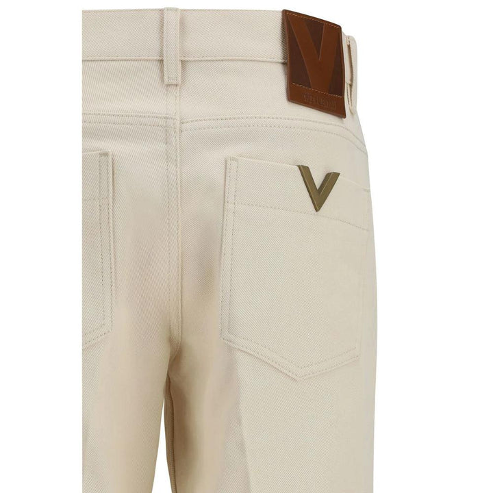 Valentino Sample Sale Valentino Beige Cotton Flared Jeans - | Designer outlet