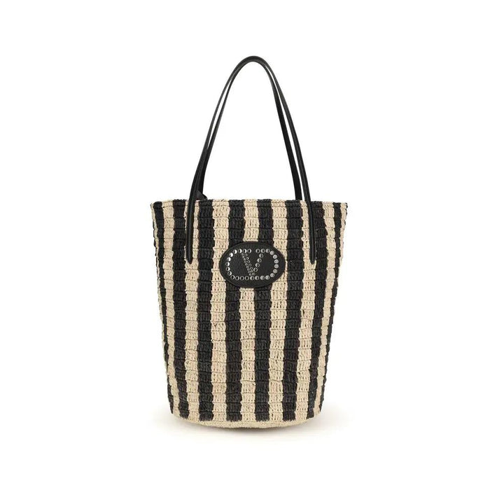 Valentino Garavani Sample Sale | Valentino Garavani Black Raffia Backet Bag - | Designer outlet