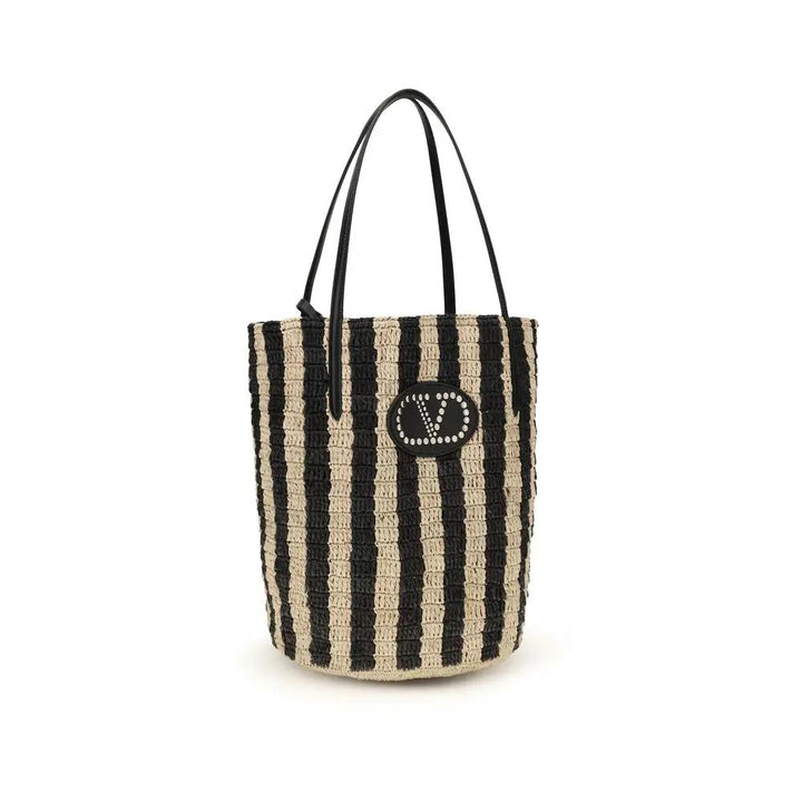 Valentino Garavani Sample Sale | Valentino Garavani Black Raffia Backet Bag - | Designer outlet