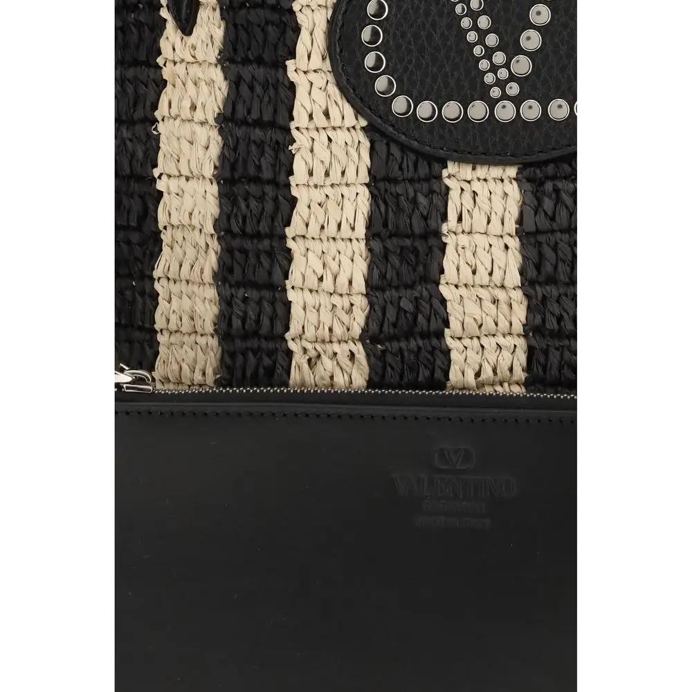 Valentino Garavani Sample Sale | Valentino Garavani Black Raffia Backet Bag - | Designer outlet