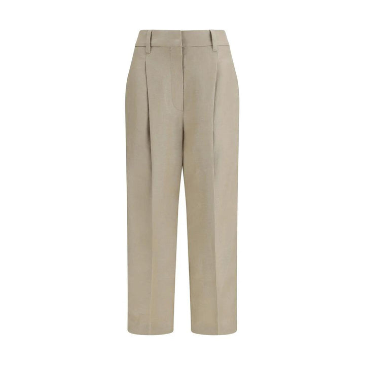 Brunello Cucinelli Sample Sale Brunello Cucinelli Beige Linen Casual Pants - | Designer outlet