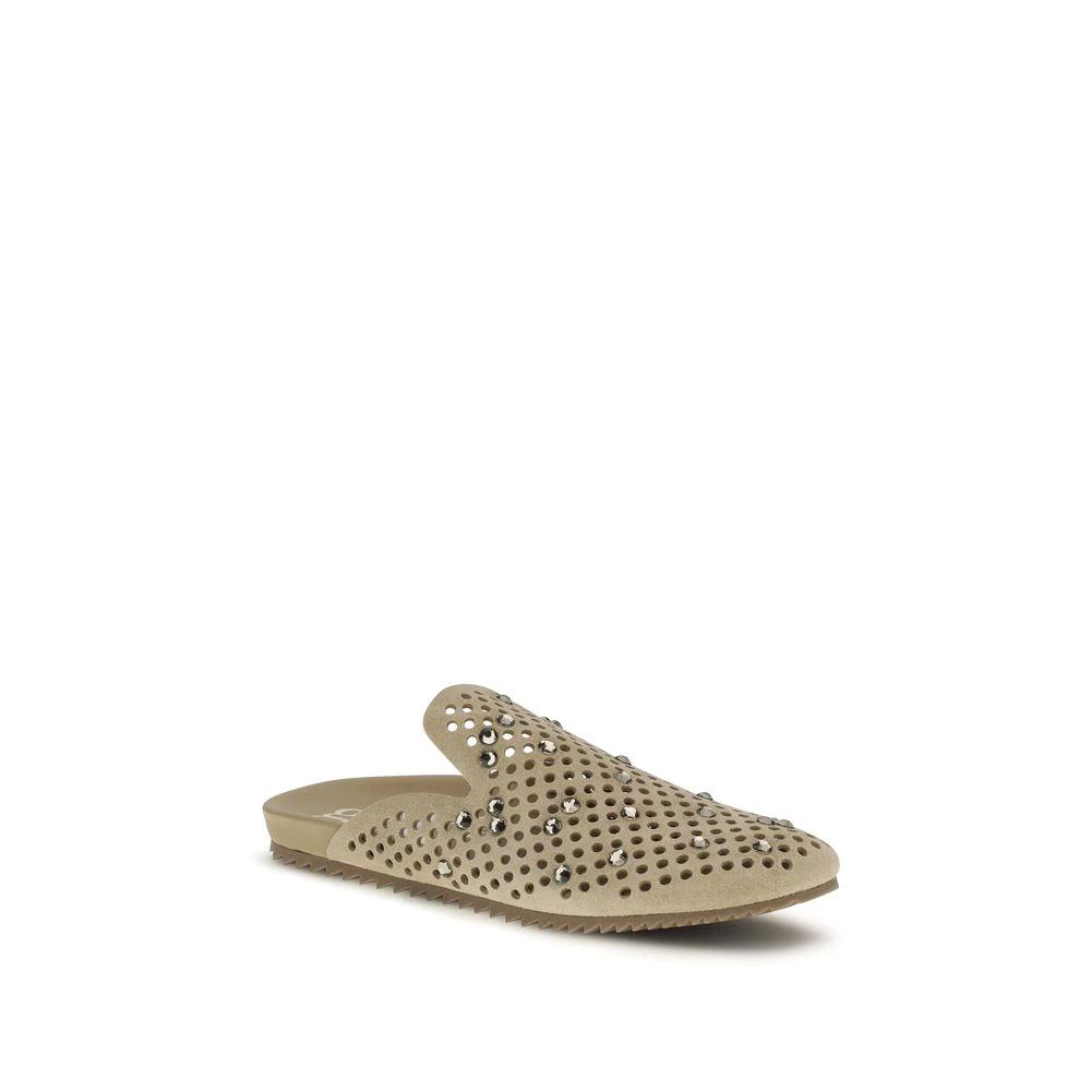 Pedro García Sample Sale Pedro García Beige Calf Leather Bos Taurus Mules - | Designer outlet