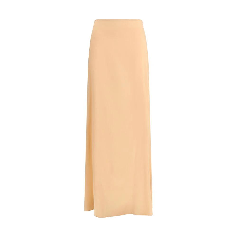 Kristina Ti Sample Sale Kristina Ti Orange Silk Long Skirt - | Designer outlet