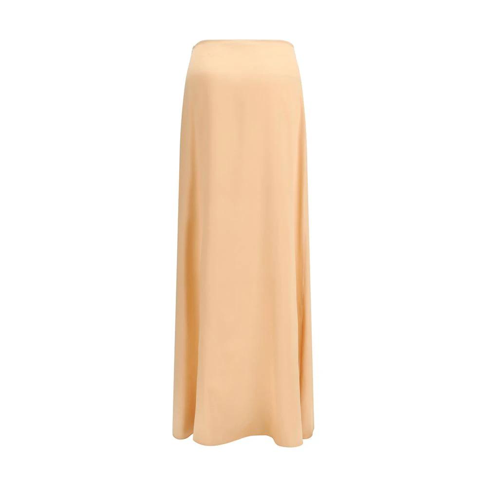 Kristina Ti Sample Sale Kristina Ti Orange Silk Long Skirt - | Designer outlet
