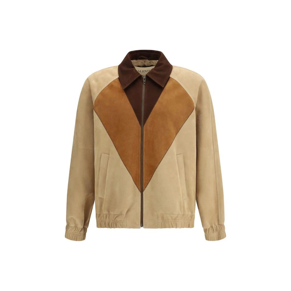 Valentino Sample Sale Valentino Brown Goatskin Biker Jacket - | Designer outlet