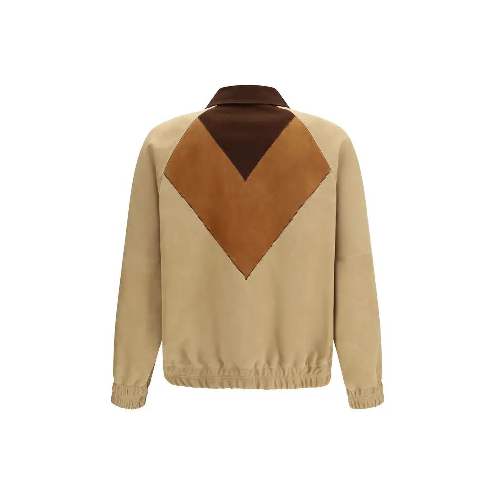 Valentino Garavani Sample Sale | Valentino Garavani Brown Goatskin Biker Jacket - | Designer outlet