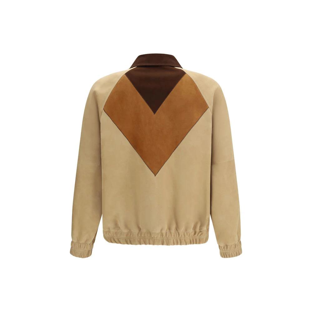 Valentino Sample Sale Valentino Brown Goatskin Biker Jacket - | Designer outlet