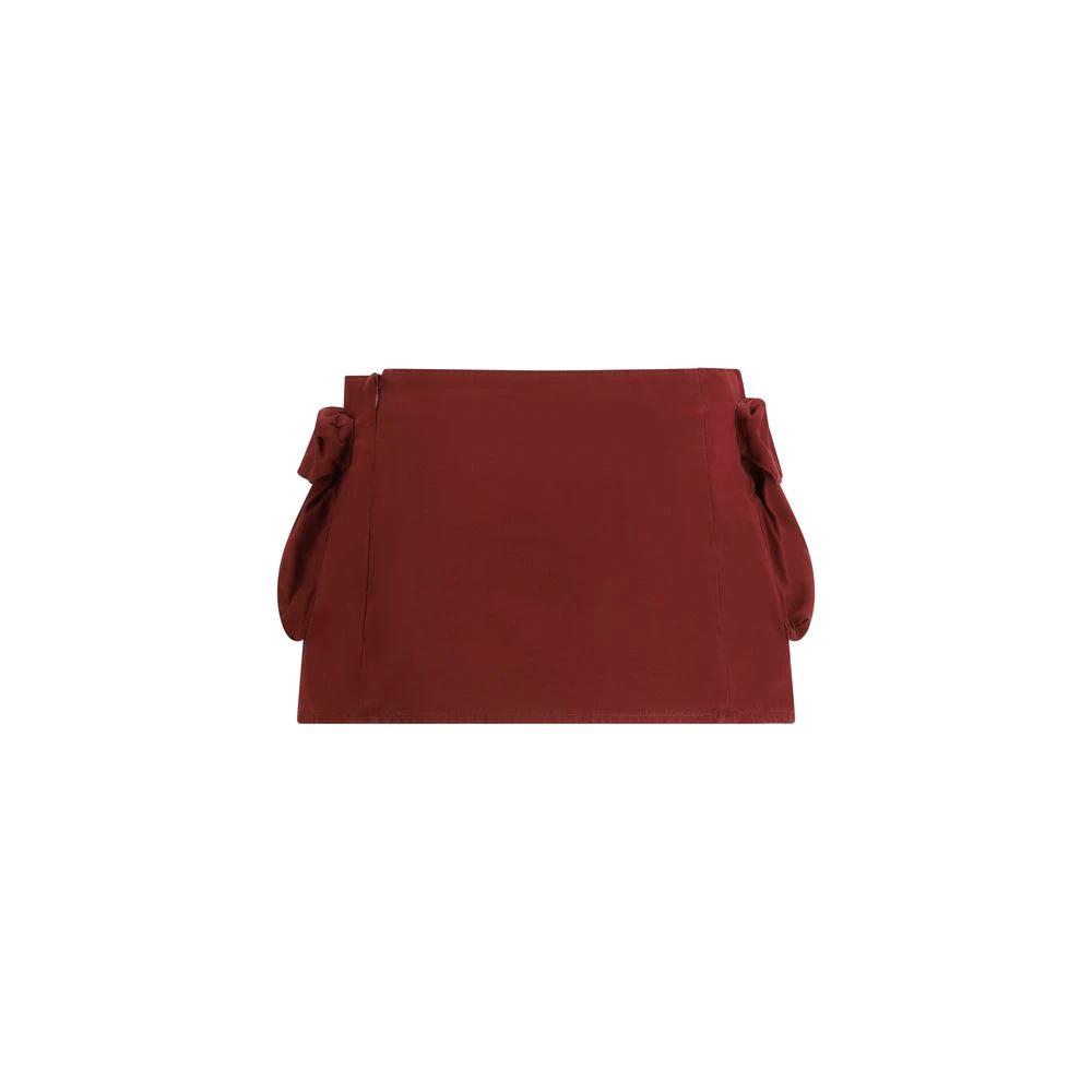 Miu Miu Sample Sale Miu Miu Bordeaux Cotton Mini Skirt - | Designer outlet
