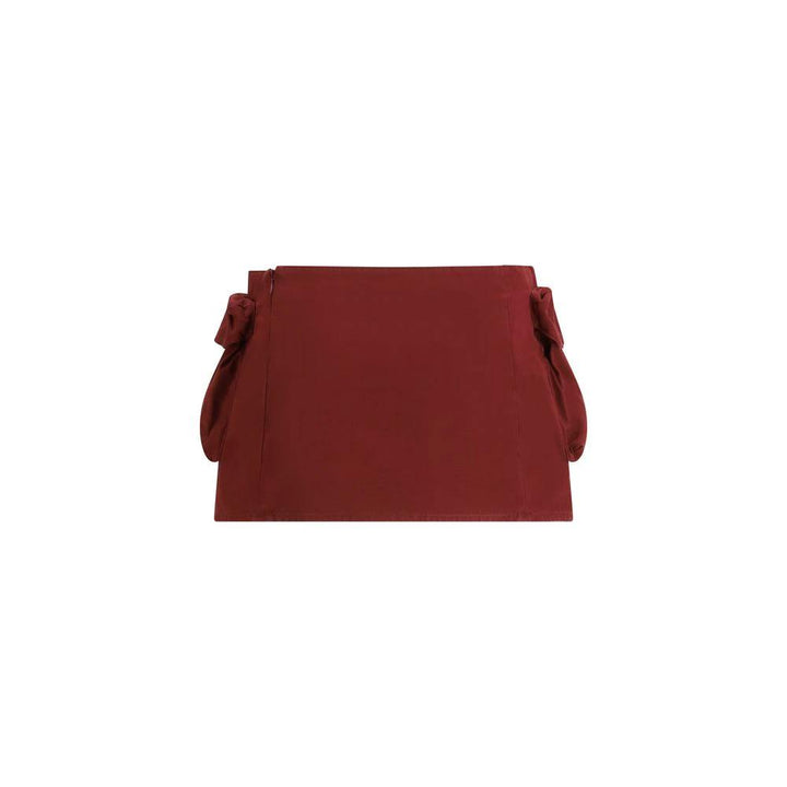 Miu Miu Sample Sale Miu Miu Bordeaux Cotton Mini Skirt - | Designer outlet