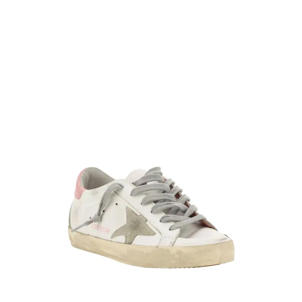Golden Goose Sample Sale | Golden Goose White Calf Leather Bos Taurus Low Top Sneakers - | Designer outlet