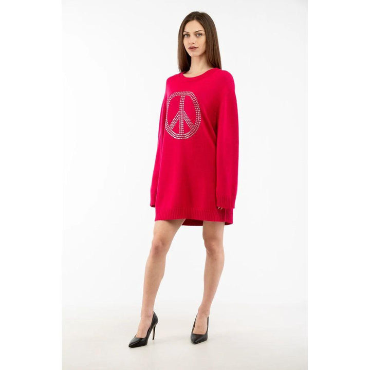 Moschino Fuchsia Wool Casual Dress