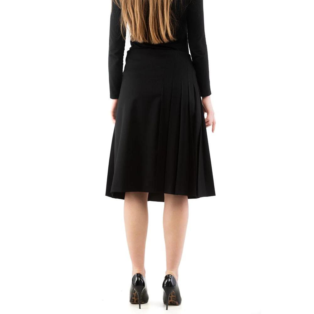 Moschino Black Polyester Midi Skirt