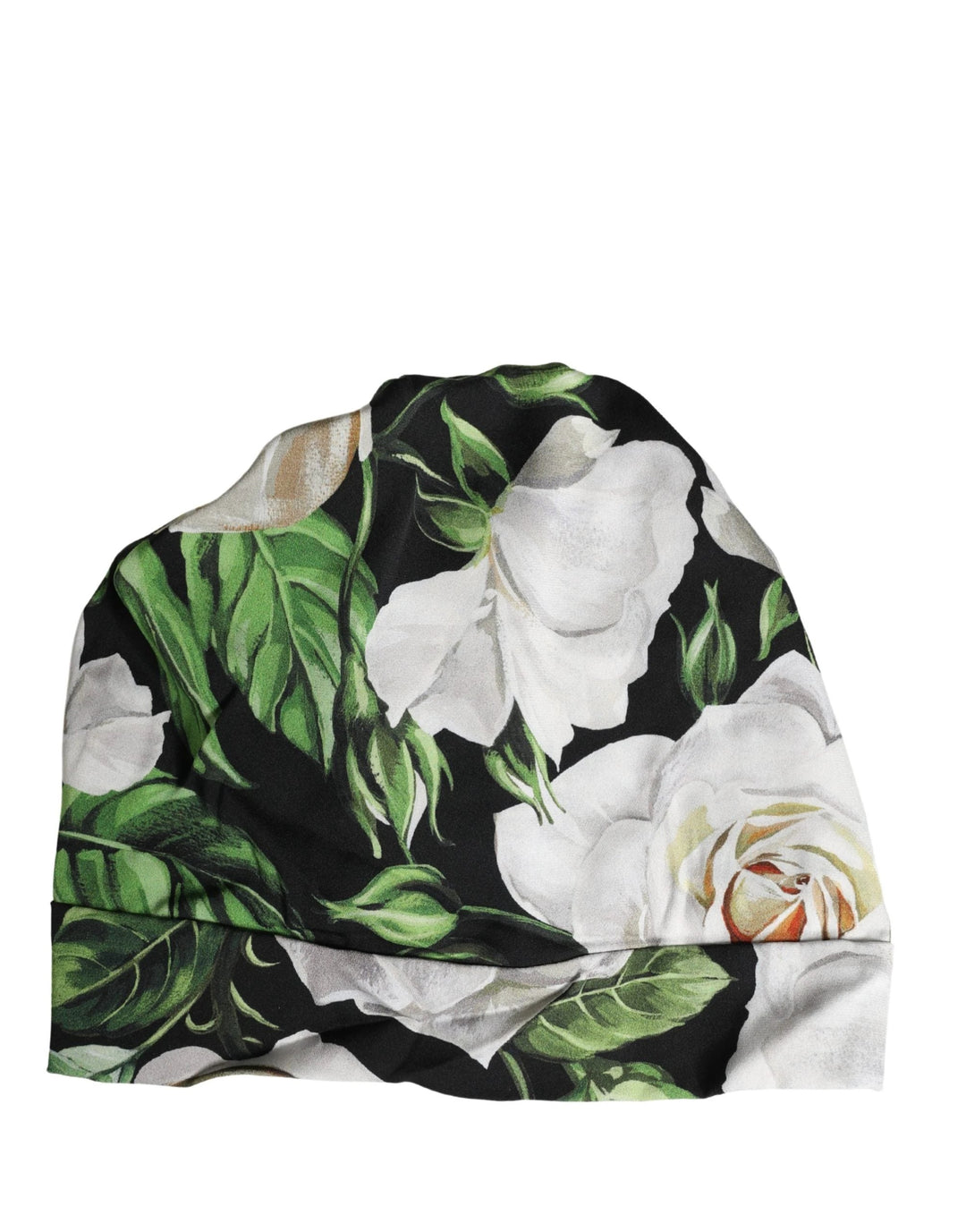 Dolce &amp; Gabbana Sample Sale Dolce &amp; Gabbana Black Floral Motif Turban Headwear Women Hat - | Designer outlet