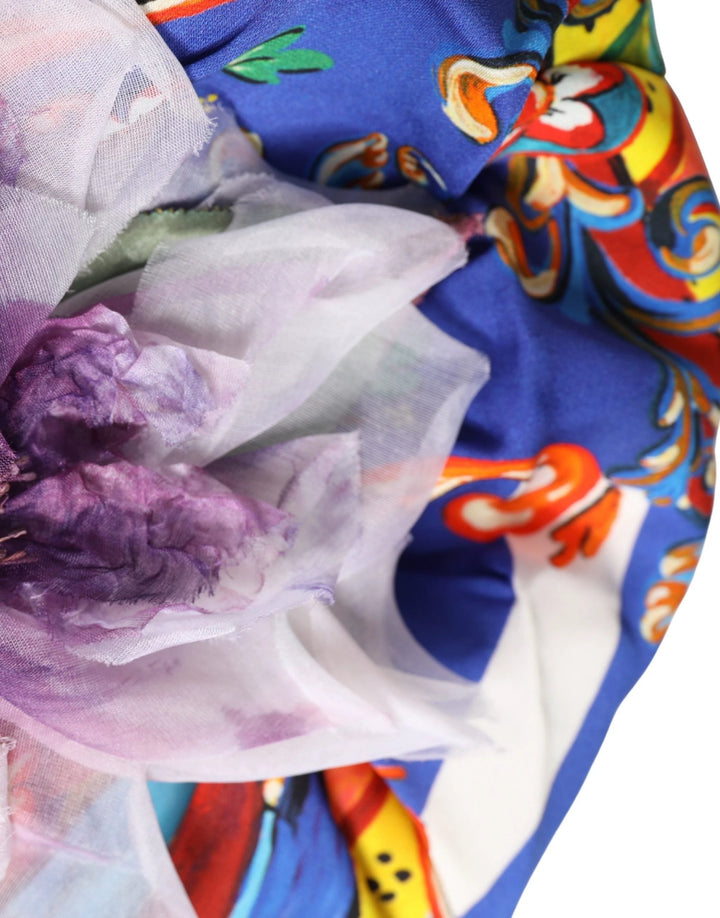 Dolce &amp; Gabbana Sample Sale Dolce &amp; Gabbana Multicolor Carretto Motif Turban Headwear Hat - | Designer outlet