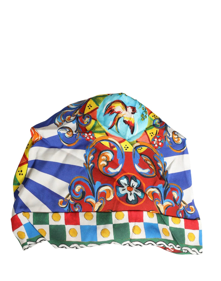 Dolce &amp; Gabbana Sample Sale Dolce &amp; Gabbana Multicolor Carretto Motif Turban Headwear Hat - | Designer outlet