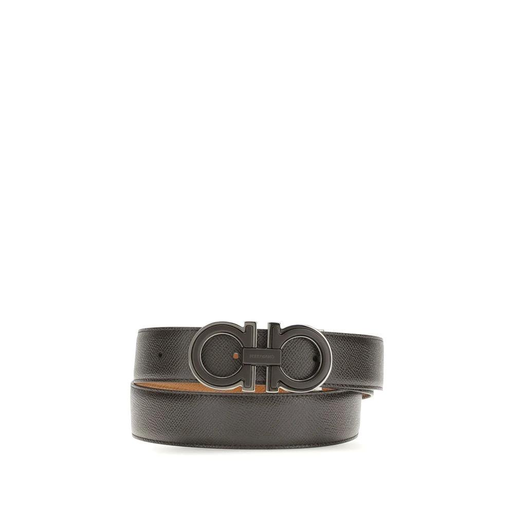 Ferragamo Sample Sale Ferragamo Brown Calf Leather Bos Taurus Regular Belt - | Designer outlet