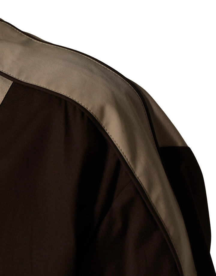 Dolce &amp; Gabbana Sample Sale Dolce &amp; Gabbana Brown Beige Cotton Zip Windbreaker Jacket - | Designer outlet