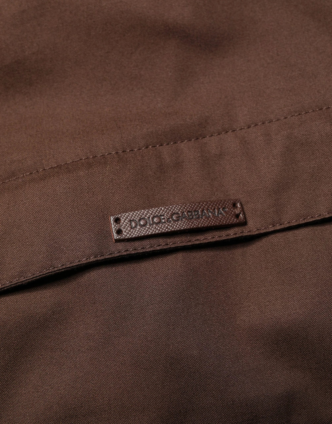 Dolce &amp; Gabbana Sample Sale Dolce &amp; Gabbana Brown Beige Cotton Zip Windbreaker Jacket - | Designer outlet