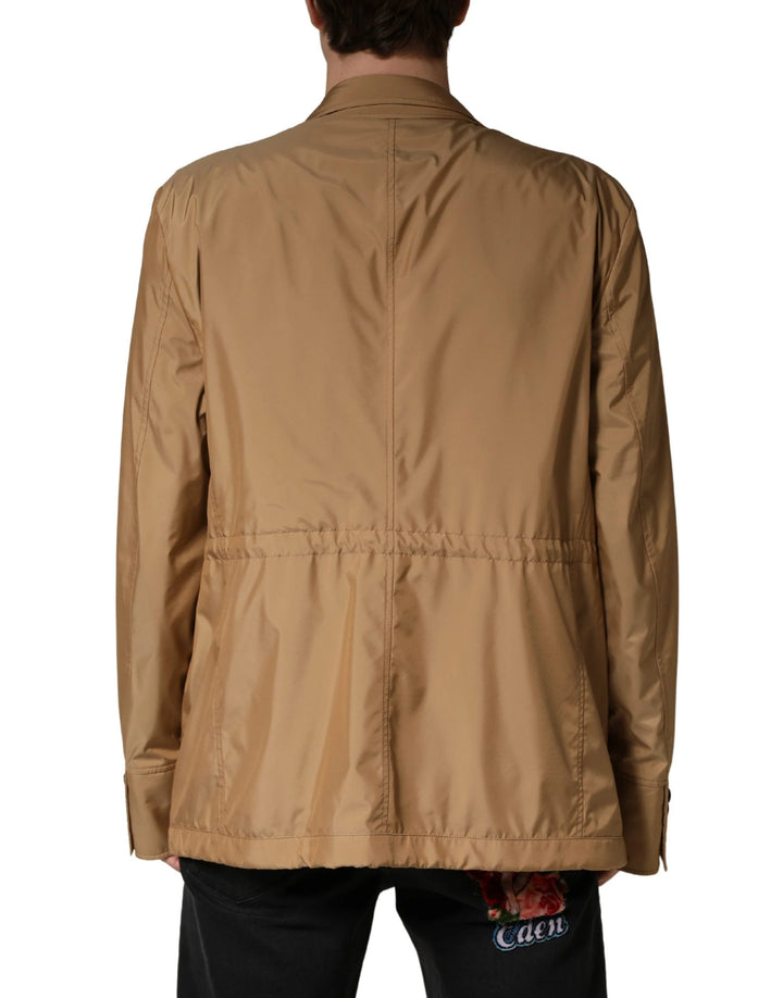 Dolce & Gabbana Sample Sale Dolce & Gabbana Brown Single Breasted Layered Coat Jacket - | Designer outlet