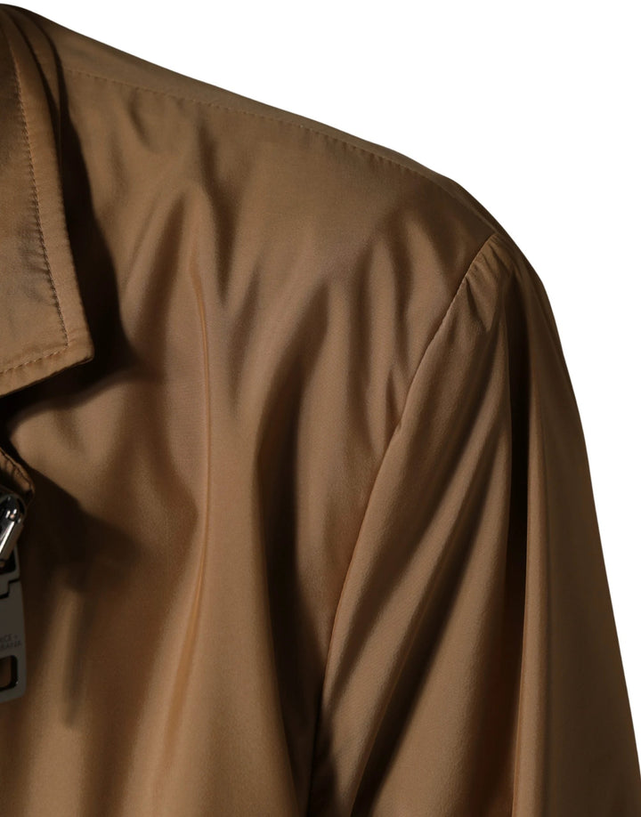 Dolce & Gabbana Sample Sale Dolce & Gabbana Brown Single Breasted Layered Coat Jacket - | Designer outlet