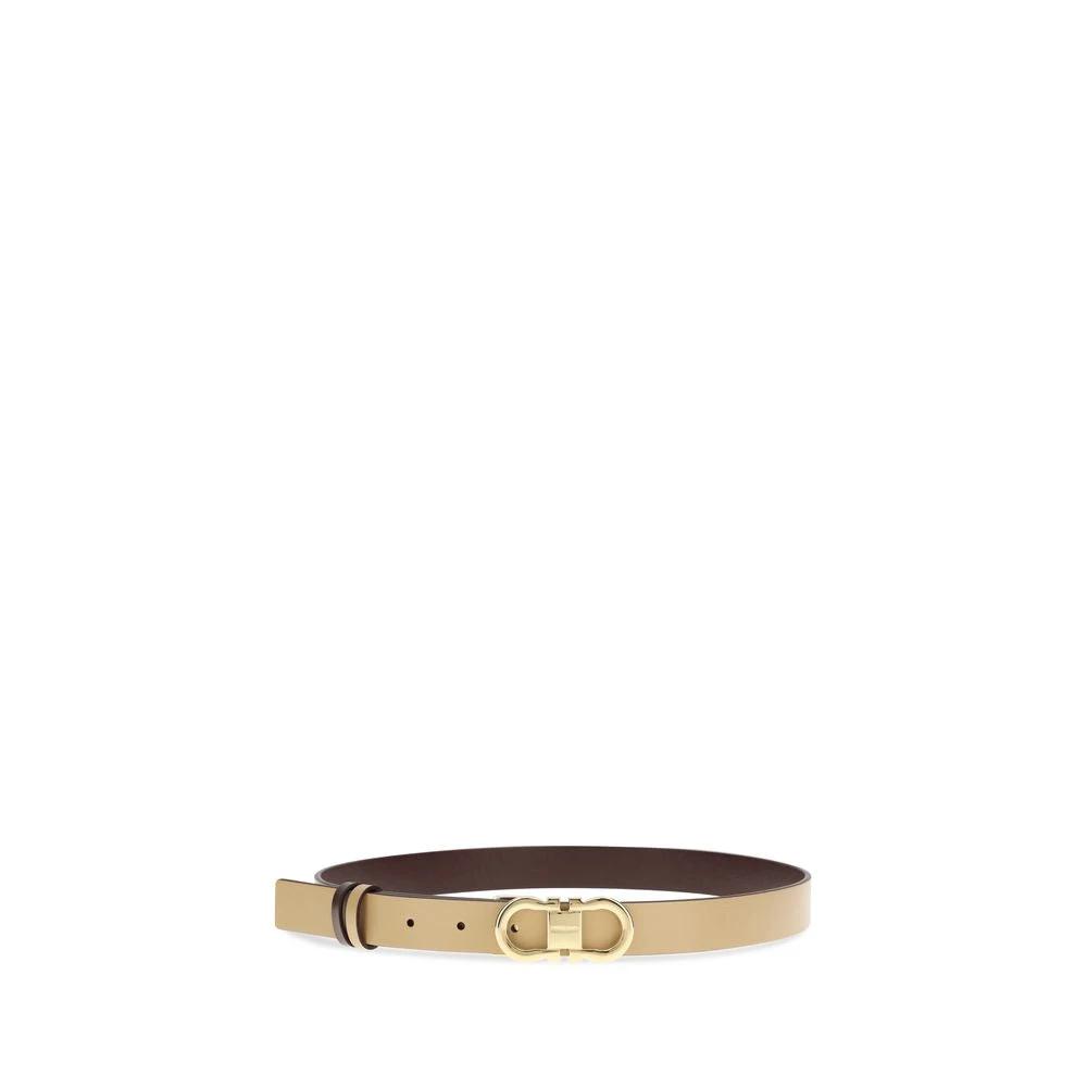 Ferragamo Sample Sale Ferragamo Beige Calf Leather Bos Taurus Regular Belt - | Designer outlet