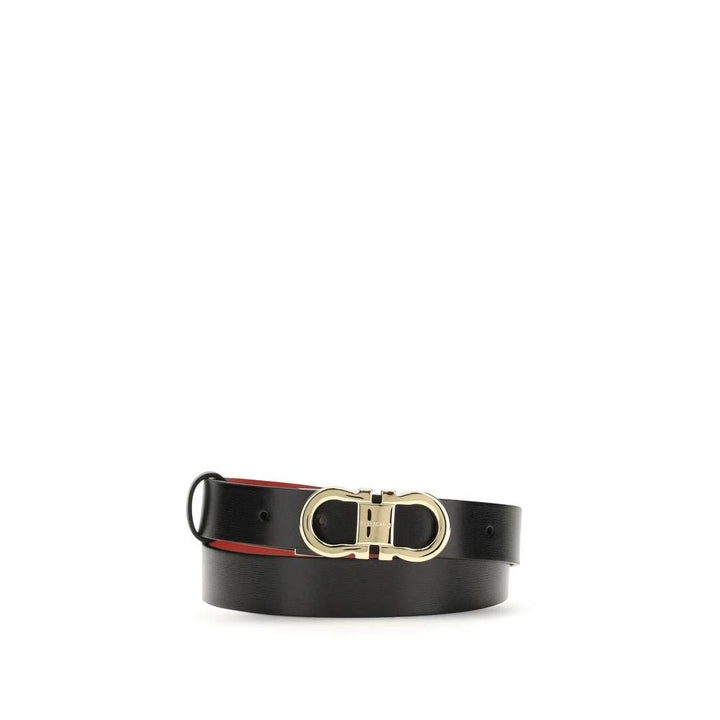Ferragamo Sample Sale Ferragamo Black Calf Leather Bos Taurus Regular Belt - | Designer outlet