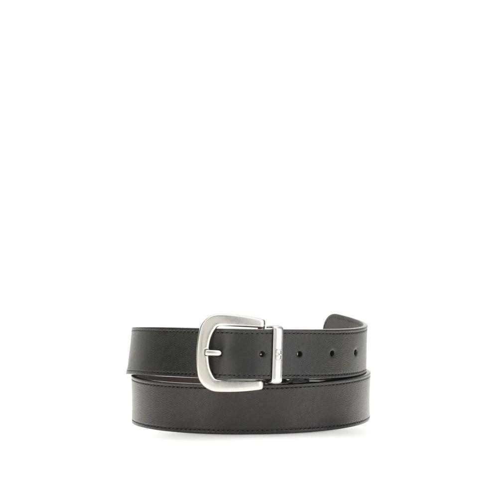 Valentino Garavani Sample Sale Valentino Garavani Black Calf Leather Bos Taurus Regular Belt - | Designer outlet