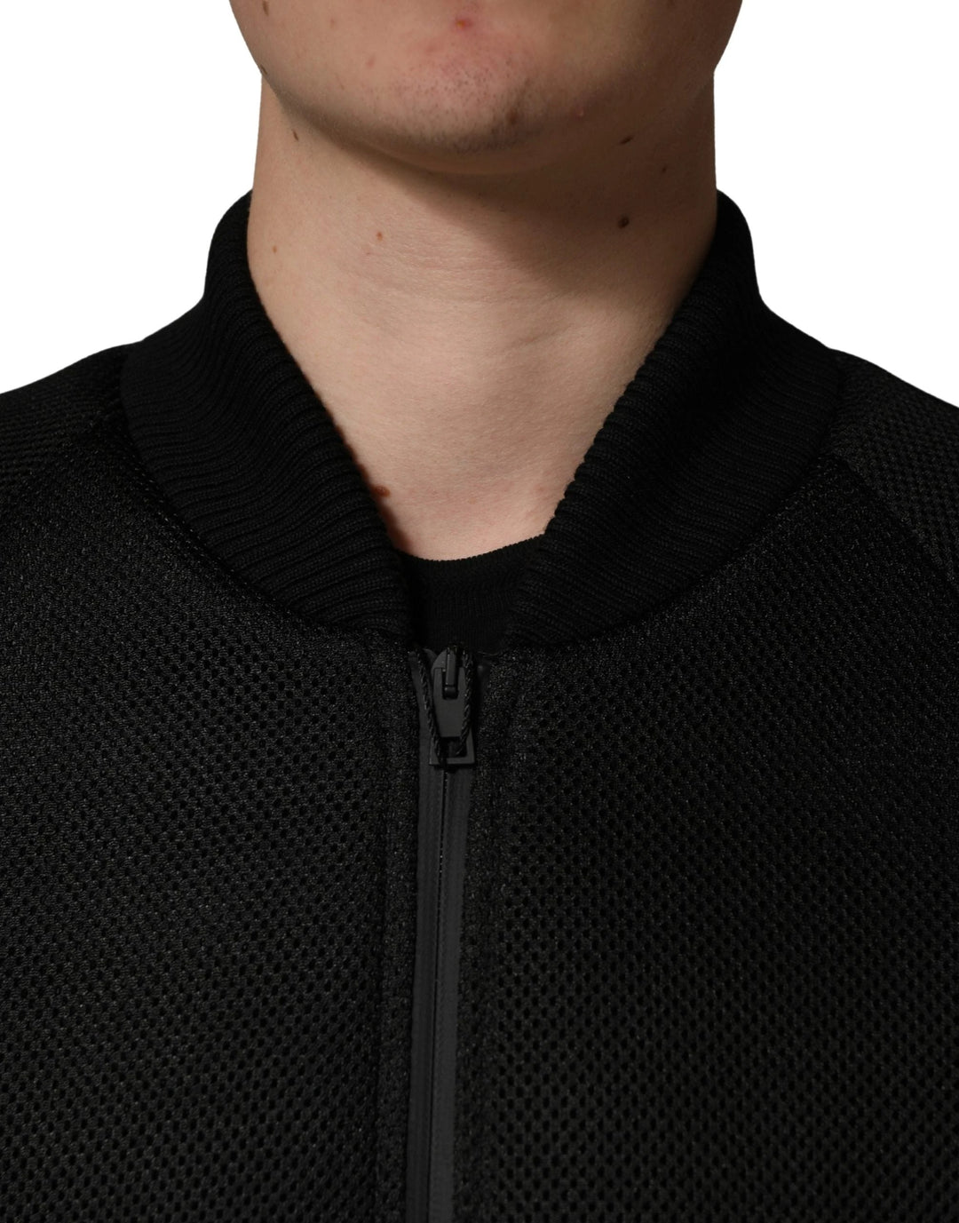 Dolce &amp; Gabbana Sample Sale Dolce &amp; Gabbana Men Black Nylon Full Zip Bomber Jacket - | Designer outlet
