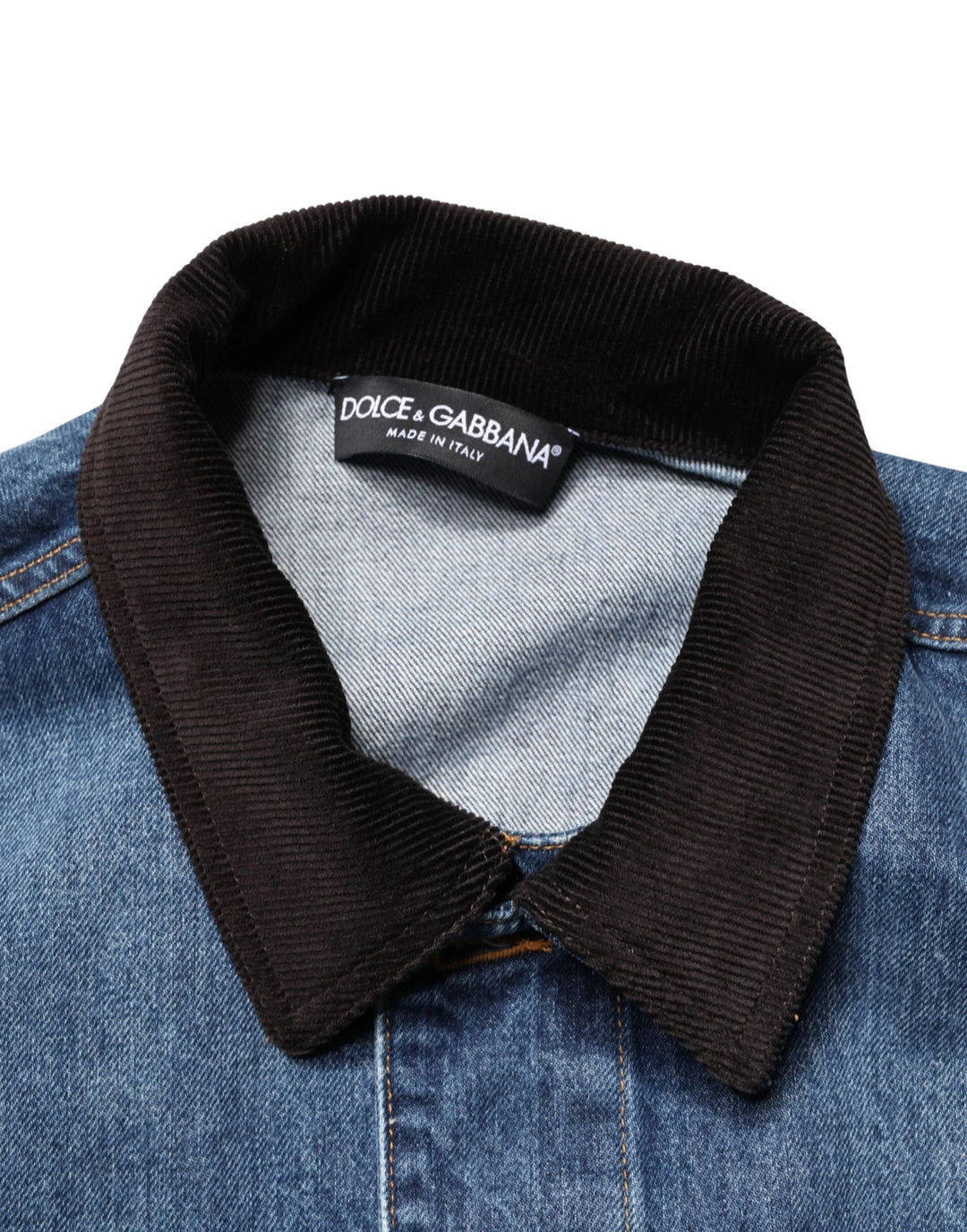 Dolce &amp; Gabbana Sample Sale Dolce &amp; Gabbana Black Blue Cotton Denim Blouson Men Jacket - | Designer outlet