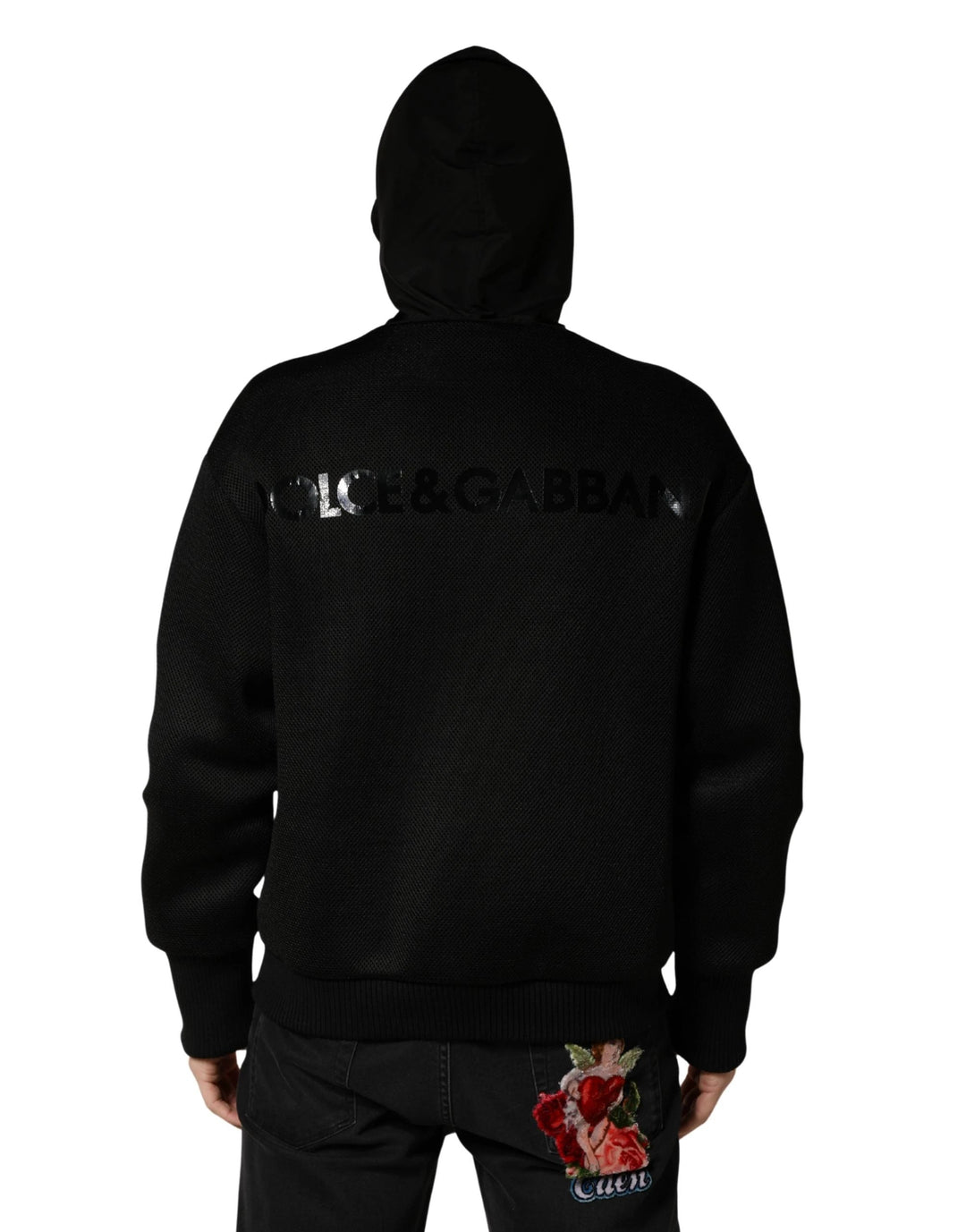 Dolce &amp; Gabbana Sample Sale Dolce &amp; Gabbana Men Black Hooded Full Zip Bomber Jacket - | Designer outlet
