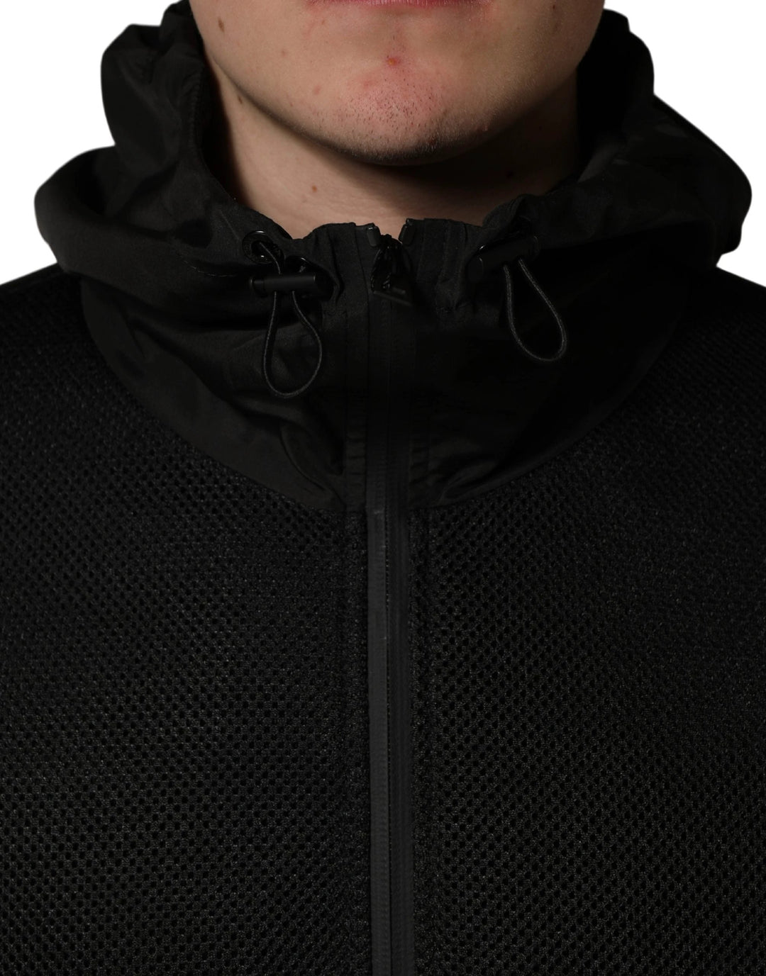 Dolce &amp; Gabbana Sample Sale Dolce &amp; Gabbana Men Black Hooded Full Zip Bomber Jacket - | Designer outlet