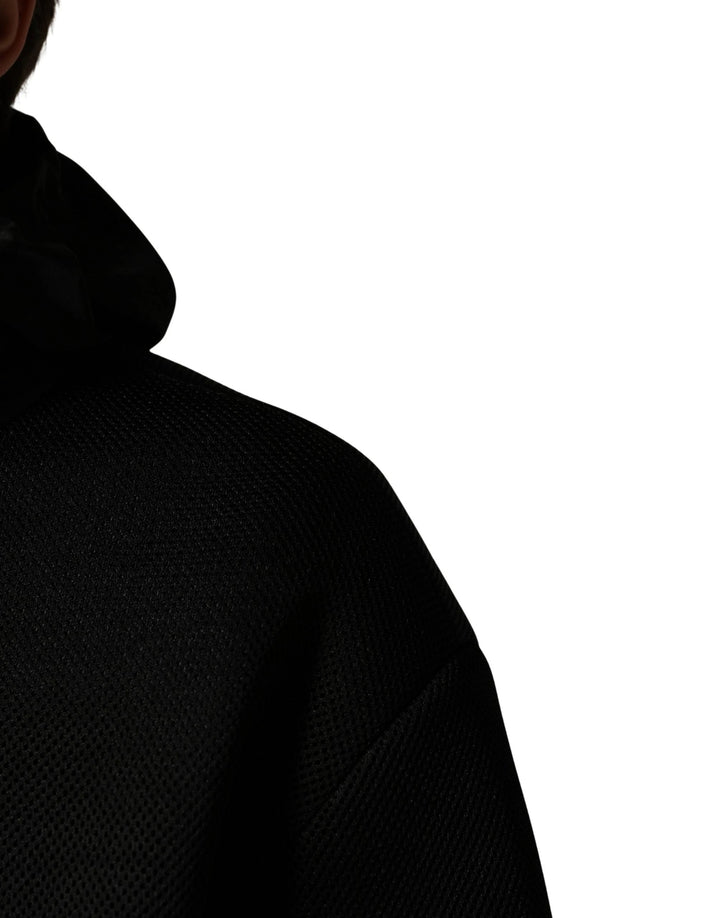 Dolce &amp; Gabbana Sample Sale Dolce &amp; Gabbana Men Black Hooded Full Zip Bomber Jacket - | Designer outlet