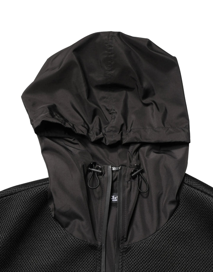 Dolce &amp; Gabbana Sample Sale Dolce &amp; Gabbana Men Black Hooded Full Zip Bomber Jacket - | Designer outlet