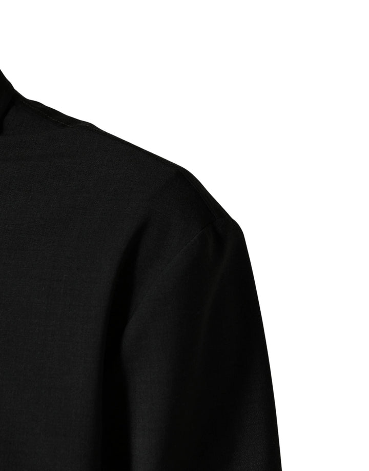 Dolce &amp; Gabbana Sample Sale Dolce &amp; Gabbana Black Wool Logo Full Zip Men Bomber Jacket - | Designer outlet