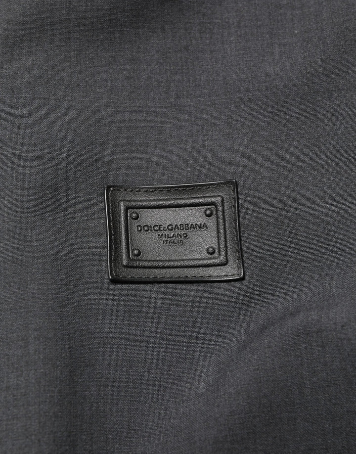 Dolce &amp; Gabbana Sample Sale Dolce &amp; Gabbana Black Wool Logo Full Zip Men Bomber Jacket - | Designer outlet