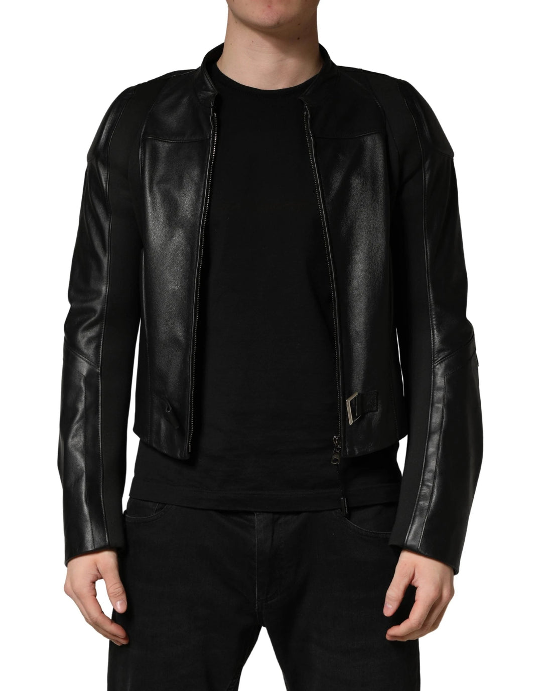 Dolce &amp; Gabbana Sample Sale Dolce &amp; Gabbana Black Nylon Full Zip Men Biker Coat Jacket - | Designer outlet