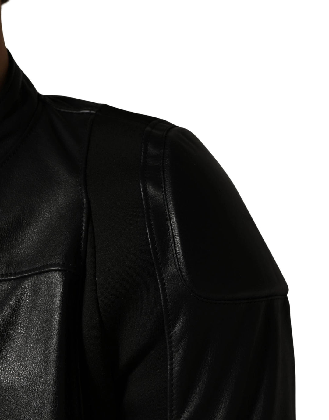 Dolce &amp; Gabbana Sample Sale Dolce &amp; Gabbana Black Nylon Full Zip Men Biker Coat Jacket - | Designer outlet