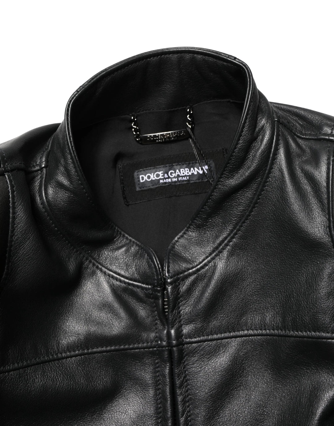 Dolce &amp; Gabbana Sample Sale Dolce &amp; Gabbana Black Nylon Full Zip Men Biker Coat Jacket - | Designer outlet