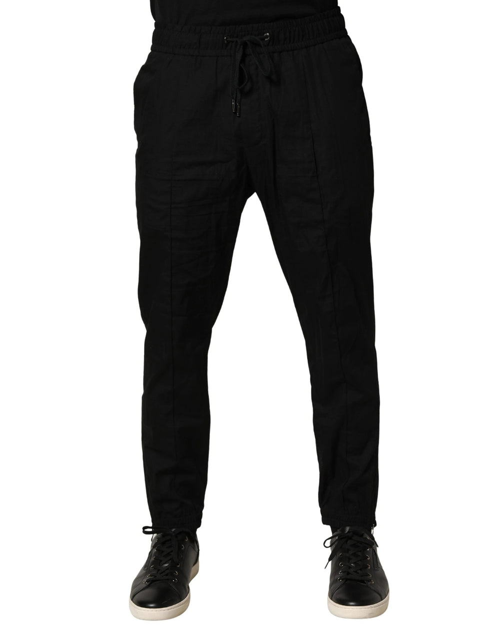 Dolce & Gabbana Sample Sale Dolce & Gabbana Black Cotton Skinny Men Jogger Trouser Pants - | Designer outlet