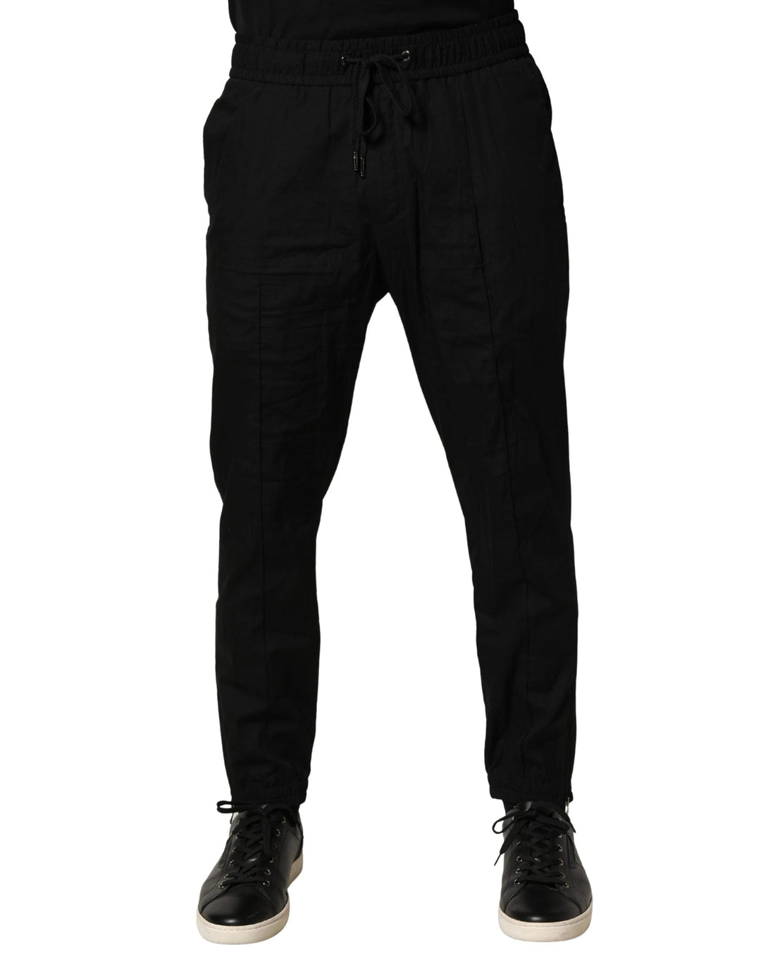 Dolce & Gabbana Sample Sale Dolce & Gabbana Black Cotton Skinny Men Jogger Trouser Pants - | Designer outlet