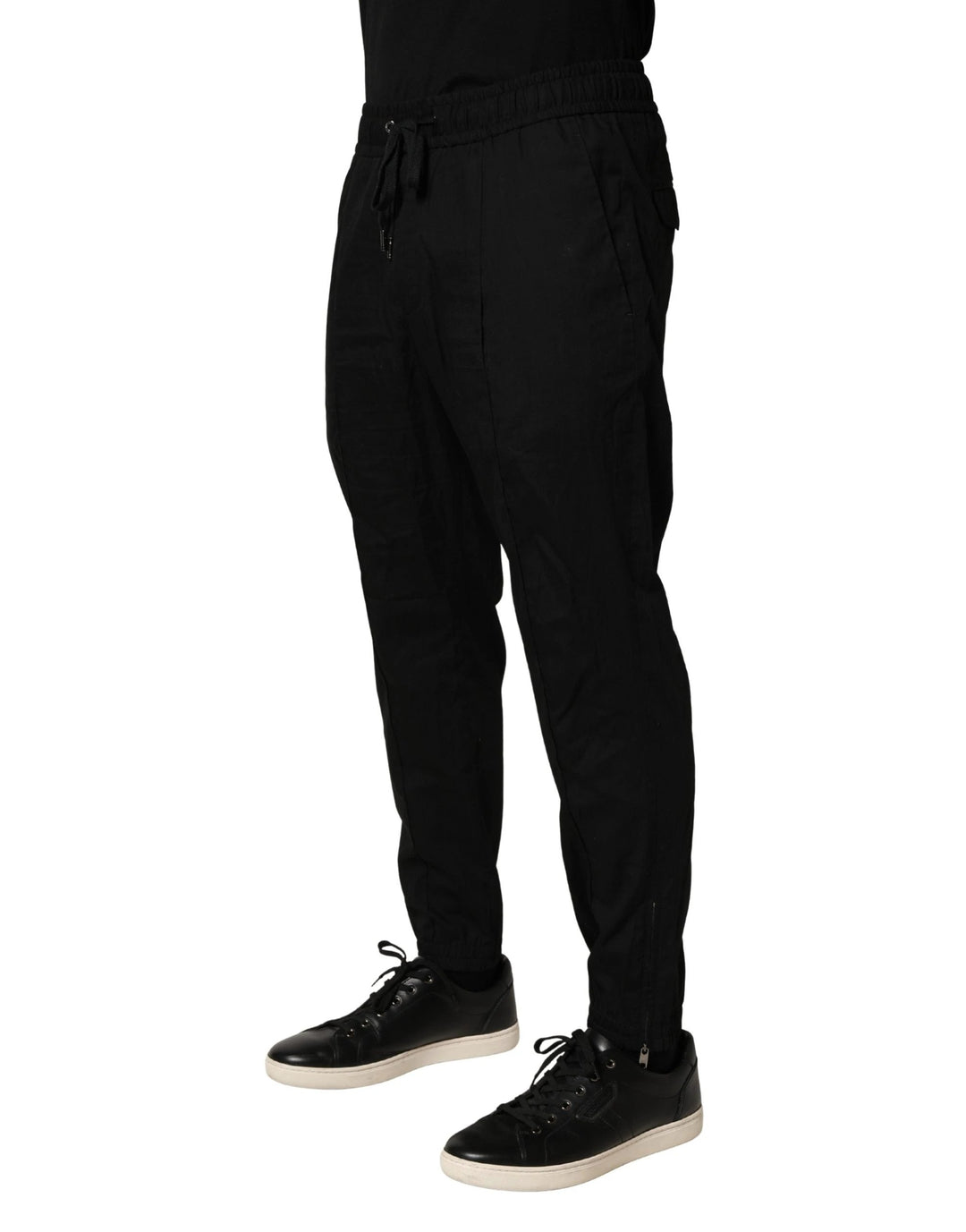 Dolce & Gabbana Sample Sale Dolce & Gabbana Black Cotton Skinny Men Jogger Trouser Pants - | Designer outlet