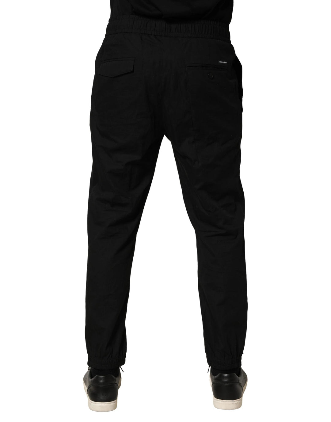 Dolce & Gabbana Sample Sale Dolce & Gabbana Black Cotton Skinny Men Jogger Trouser Pants - | Designer outlet